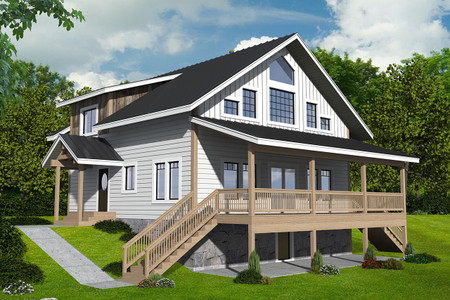 Mountain Rustic House Plan - 30748 - Front Exterior
