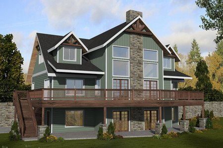 Craftsman House Plan - 85501 - Rear Exterior