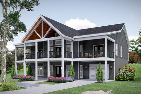 Craftsman House Plan - Possum Creek 63153 - Rear Exterior