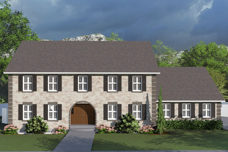 Colonial House Plan - Tamara 75334 - Front Exterior