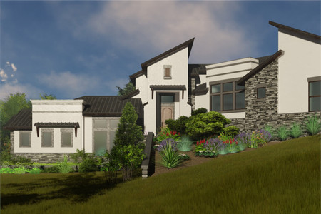Contemporary House Plan - Kingland Bluff 96517 - Front Exterior