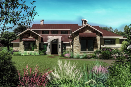 Contemporary House Plan - Butterfly 69239 - Front Exterior