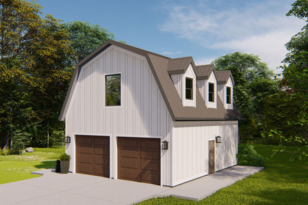 Farmhouse House Plan - Worther Garage 41207 - Front Exterior