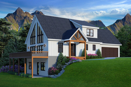 Craftsman House Plan - Hideaway Canyon 24883 - Front Exterior