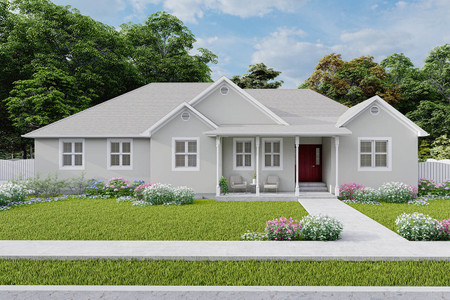 Ranch House Plan - Kristen 97045 - Front Exterior