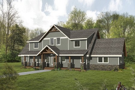 Craftsman House Plan - 50577 - Front Exterior