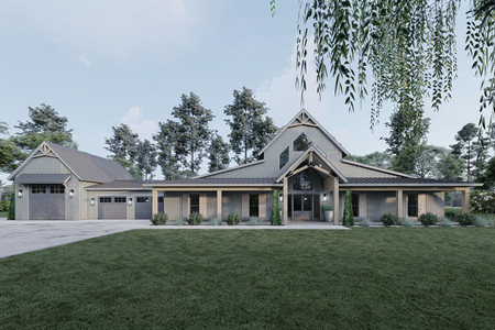 Farmhouse House Plan - Gospel Trail 27155 - Front Exterior