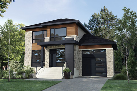 Contemporary House Plan - 41390 - Front Exterior