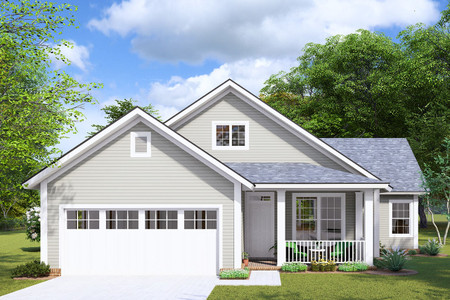 Craftsman House Plan - Davenport 83880 - Front Exterior