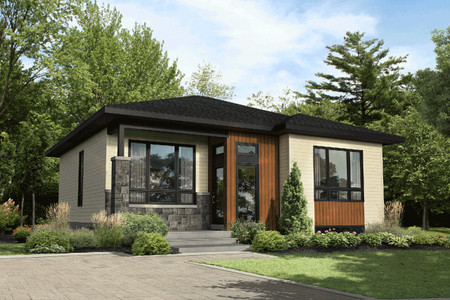 Modern House Plan - 57202 - Front Exterior