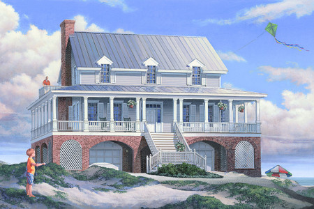 Southern House Plan - Ebb Tide 96608 - Front Exterior