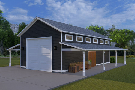 Craftsman House Plan - Drake Garage 94395 - Front Exterior