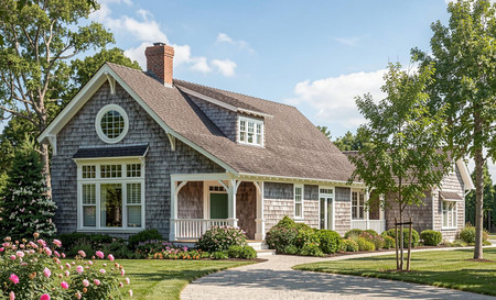 Shingle-Style House Plan - Ramblewood 96908 - Front Exterior