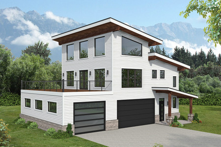 Modern House Plan - Soaring Eagle 46504 - Front Exterior