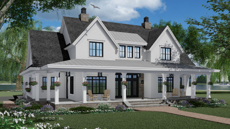 Farmhouse House Plan - Misty Falls 60386 - Front Exterior