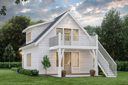 Cape Cod House Plan - Spring Creek 81275 - Front Exterior