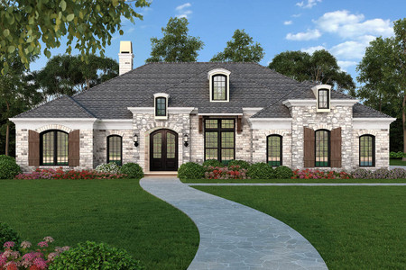 European House Plan - Rosemary Park 64678 - Front Exterior