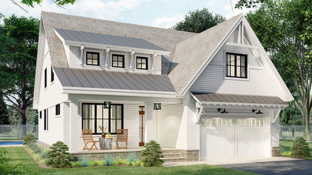 Farmhouse House Plan - Sapphire 67662 - Front Exterior