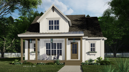 Farmhouse House Plan - Laurel Creek 12593 - Front Exterior