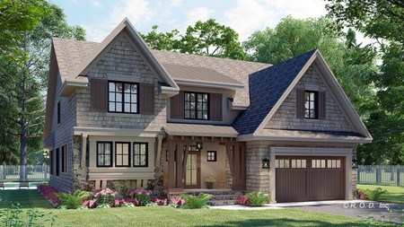 Craftsman House Plan - Peachtree 94335 - Front Exterior