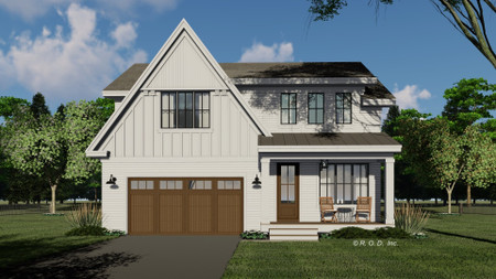 Farmhouse House Plan - Oak Run 70310 - Front Exterior