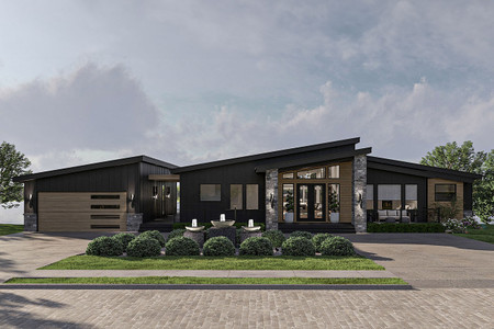 Modern House Plan - Lance Creek 76749 - Front Exterior