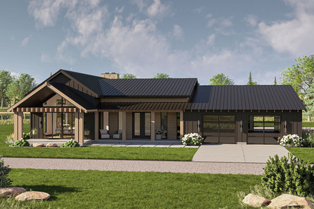 Farmhouse House Plan - Summerset  99681 - Front Exterior