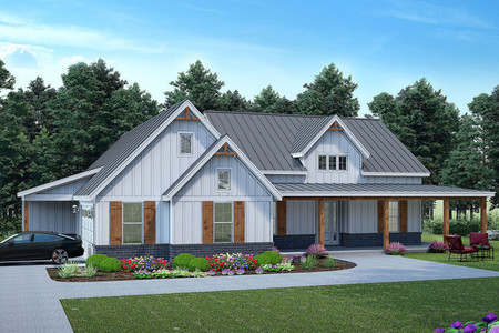 Farmhouse House Plan - Willow Farmhouse 2 48564 - Front Exterior