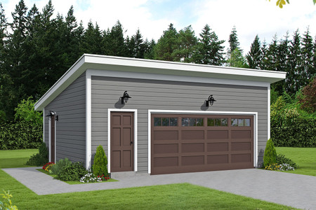 Contemporary House Plan - Lakeville Garage 54559 - Front Exterior