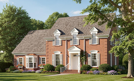 Colonial House Plan - Leesburg 60827 - Front Exterior