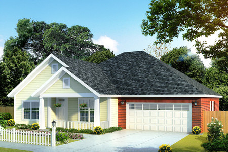 Craftsman House Plan - Spring Valley 52394 - Front Exterior