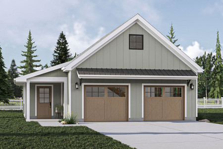 Craftsman House Plan - McAlpine 74623 - Front Exterior