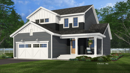 Craftsman House Plan - Redford 14965 - Front Exterior