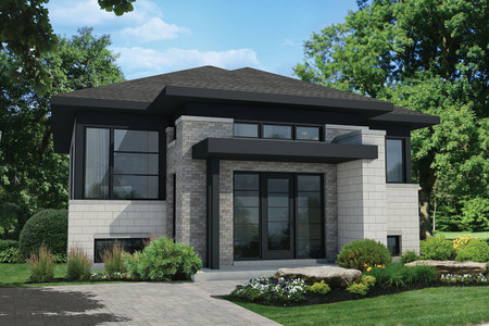 Contemporary House Plan - 54957 - Front Exterior