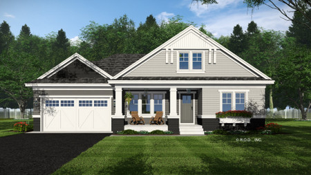 Bungalow House Plan - Lewiston 87629 - Front Exterior