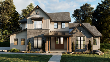 Farmhouse House Plan - Bancroft 14624 - Front Exterior