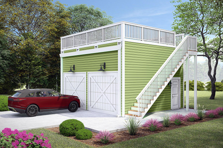 Traditional House Plan - Wesley Garage 30328 - Front Exterior