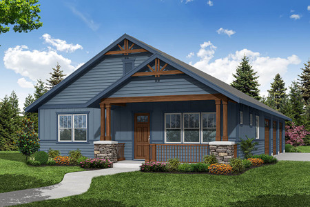 Craftsman House Plan - Garage 34896 - Front Exterior