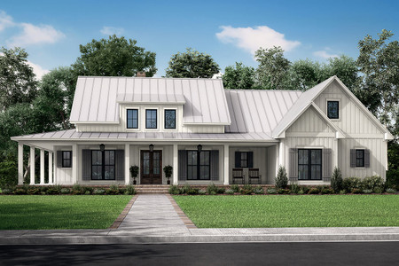 Farmhouse House Plan - Harrison 53603 - Front Exterior