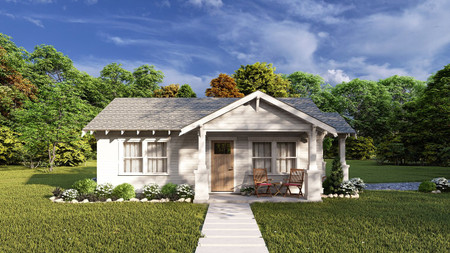 Craftsman House Plan - Little Ann 68070 - Front Exterior