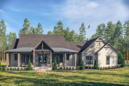 Farmhouse House Plan - Pine Creek 99208 - Front Exterior