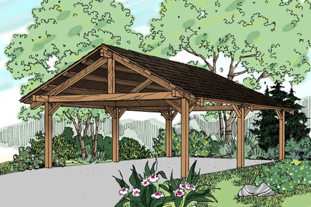 Traditional House Plan - Carport 31065 - Front Exterior