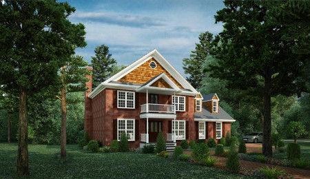 Colonial House Plan - Sandy Springs 51234 - Front Exterior