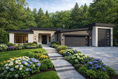 Contemporary House Plan - The Great Heart 66034 - Front Exterior