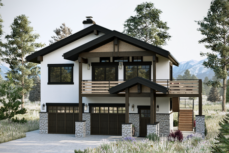 Mountain Rustic House Plan - Willowherb 18176 - Front Exterior
