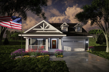 Craftsman House Plan - 29197 - Front Exterior
