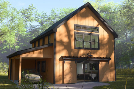 Mountain Rustic House Plan - Kennebec II 30204 - Front Exterior