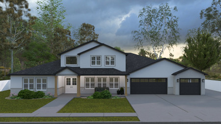 Craftsman House Plan - Barlow 87019 - Front Exterior