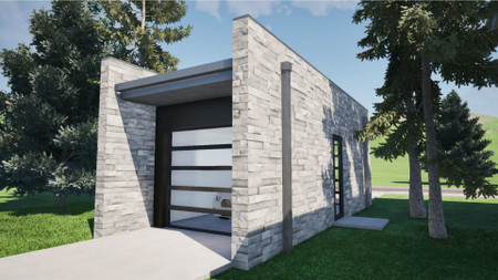 Modern House Plan - Sassafras Garage 38670 - Right Exterior