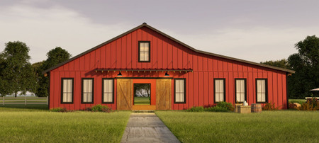 Farmhouse House Plan - 21450 - Rear Exterior